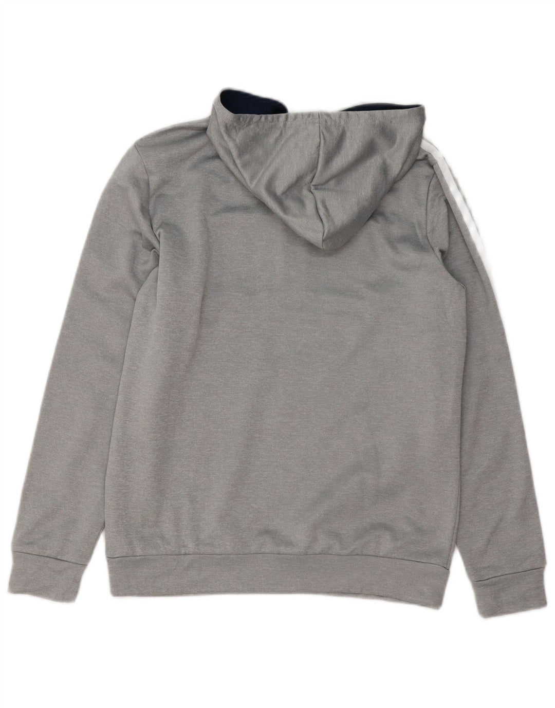 ADIDAS Meninos Zip Neck Hoodie Jumper 13-14 Anos Cinza Colorblock Poliéster