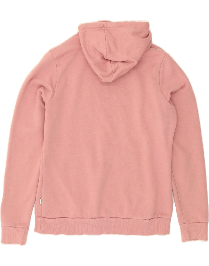 PUMA Womens Graphic Hoodie Jumper UK 12 Medium Pink Cotton Vintage Puma and Second-Hand Puma from Messina Hembry 