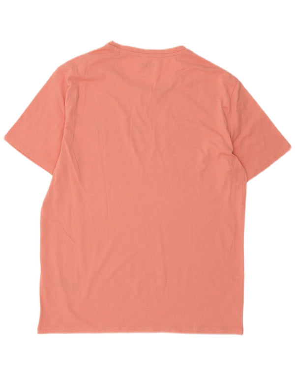 Camiseta gráfica masculina Guess UK 42 grande algodão rosa