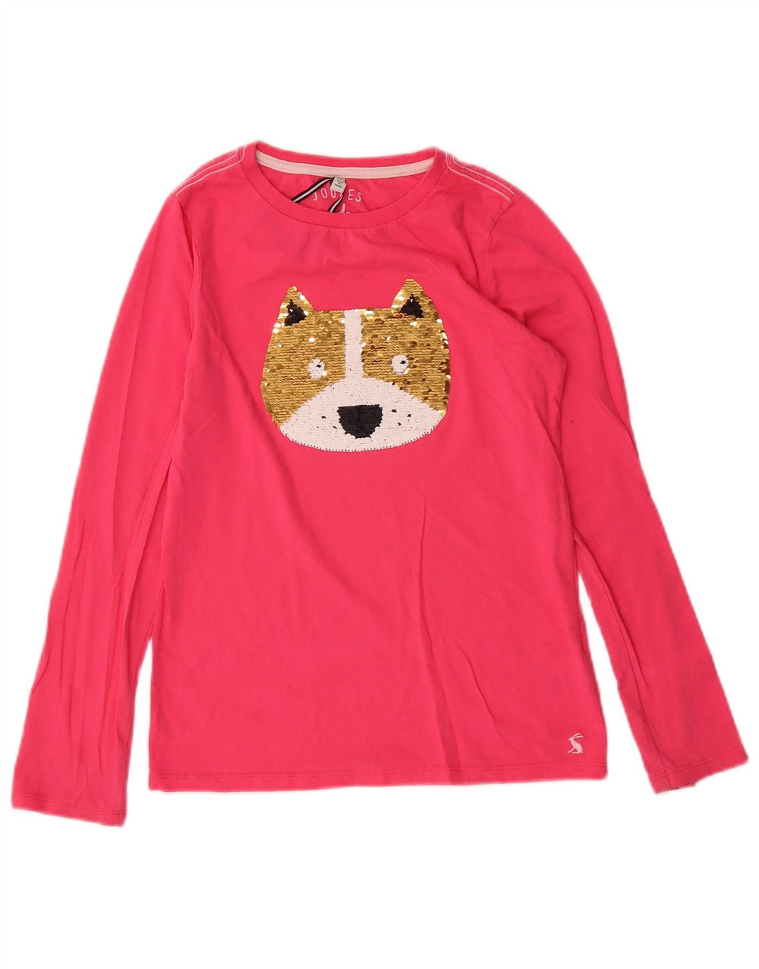 JOULES Camiseta feminina estampada manga comprida 11-12 anos algodão rosa