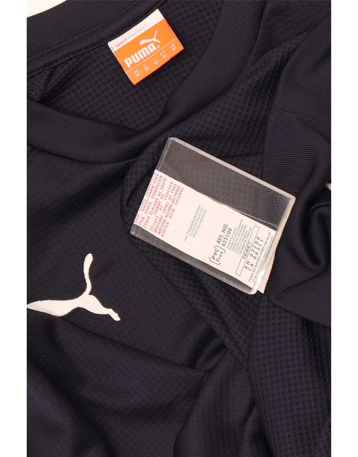 Moletom masculino Puma Jumper XL azul marinho colorblock poliéster