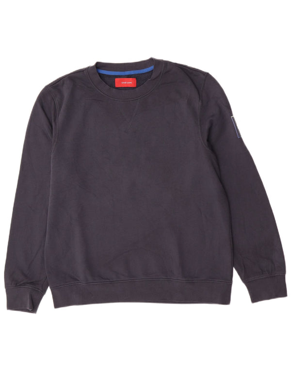 Gaudi Mens Sweatshirt Jumper Medium Navy Blue Cotton