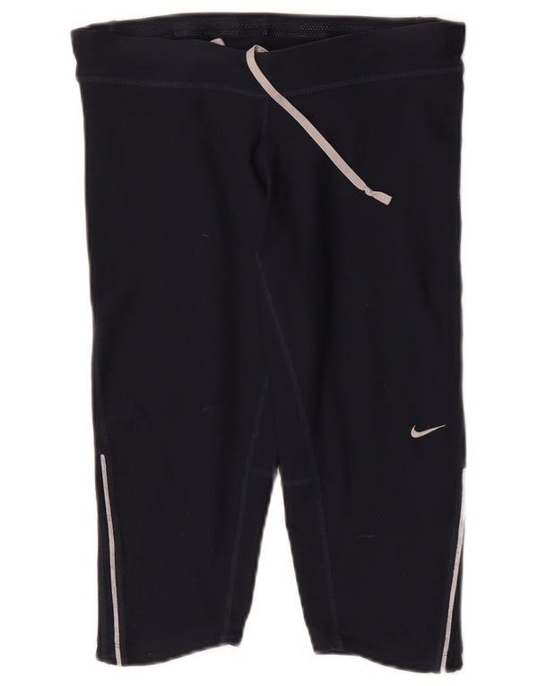 Nike Womens Capri Leggings UK 10 Pequeno Azul Marinho Poliéster Esportes