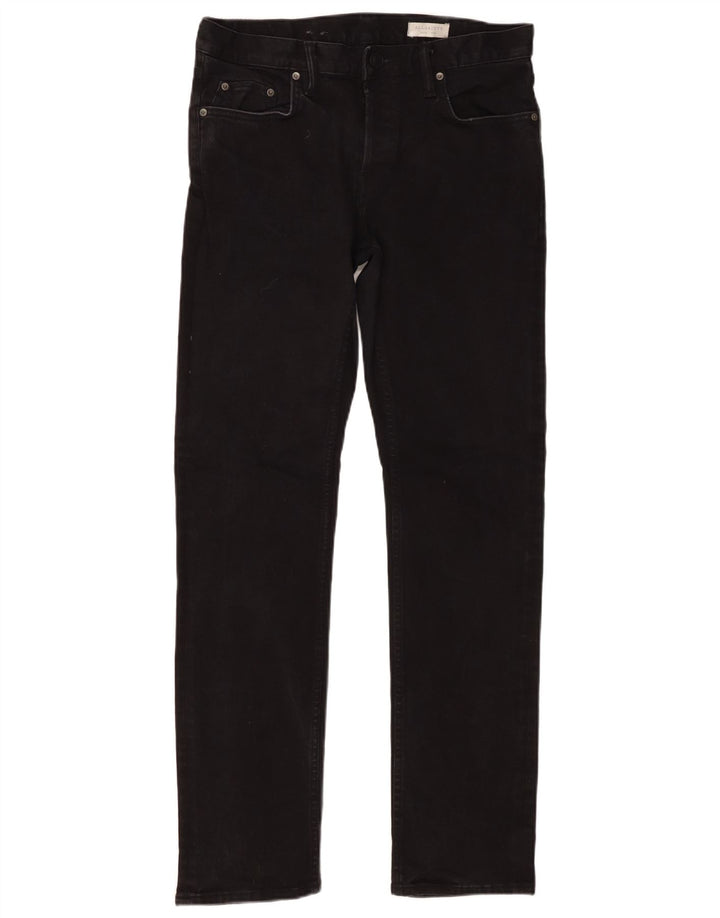 ALL SAINTS Masculino REED Slim Jeans W30 L31 Algodão Preto