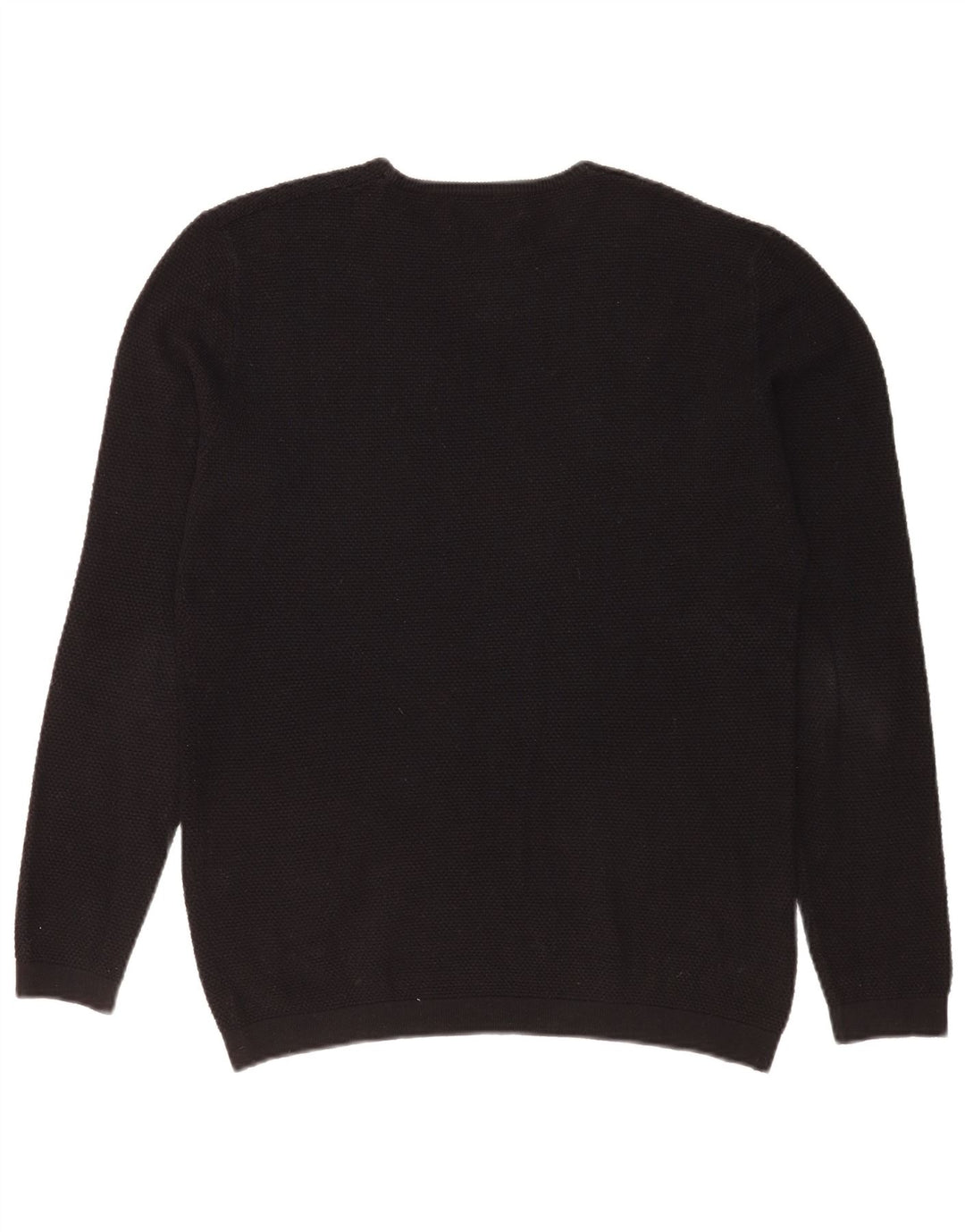 Zara Suéter masculino com gola redonda, grande acrílico preto