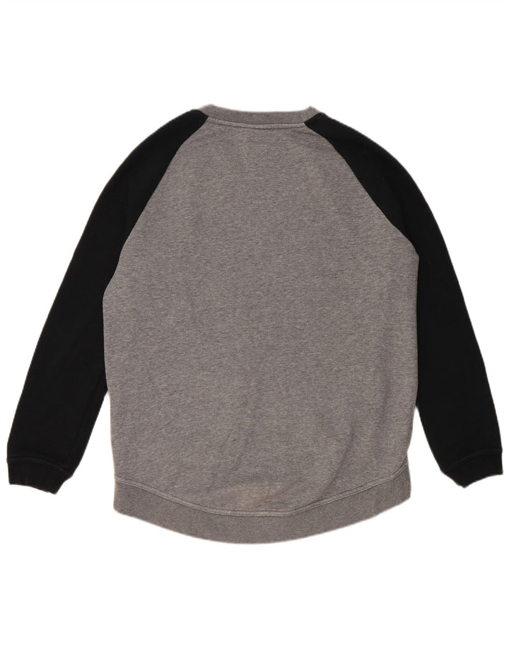 Moletom gráfico masculino Nike Jumper pequeno cinza colorblock algodão