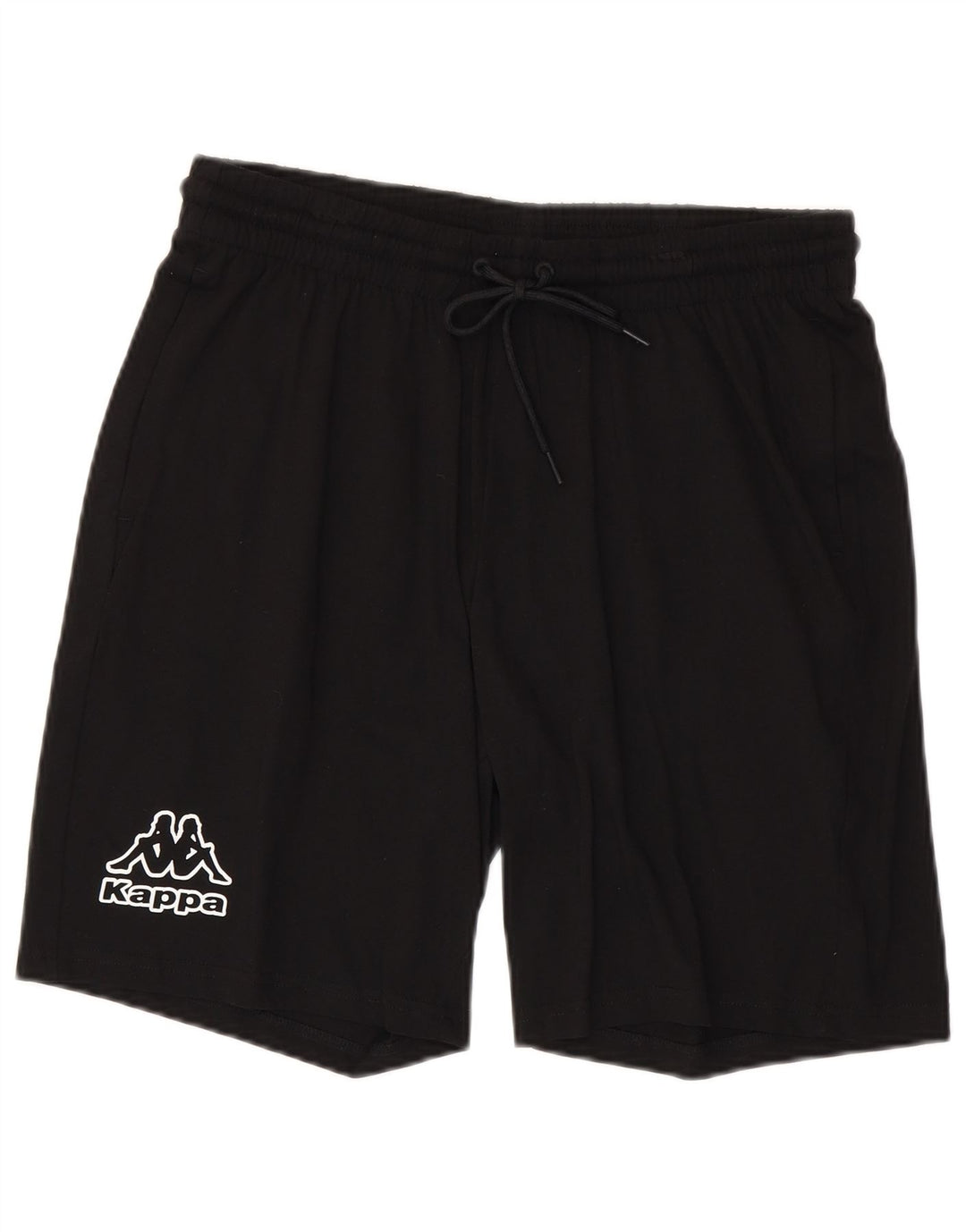 Shorts esportivos masculinos KAPPA grandes de algodão preto