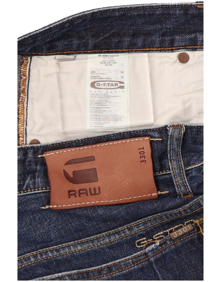 Calça jeans reta masculina G-Star 3301 W36 L32 algodão azul