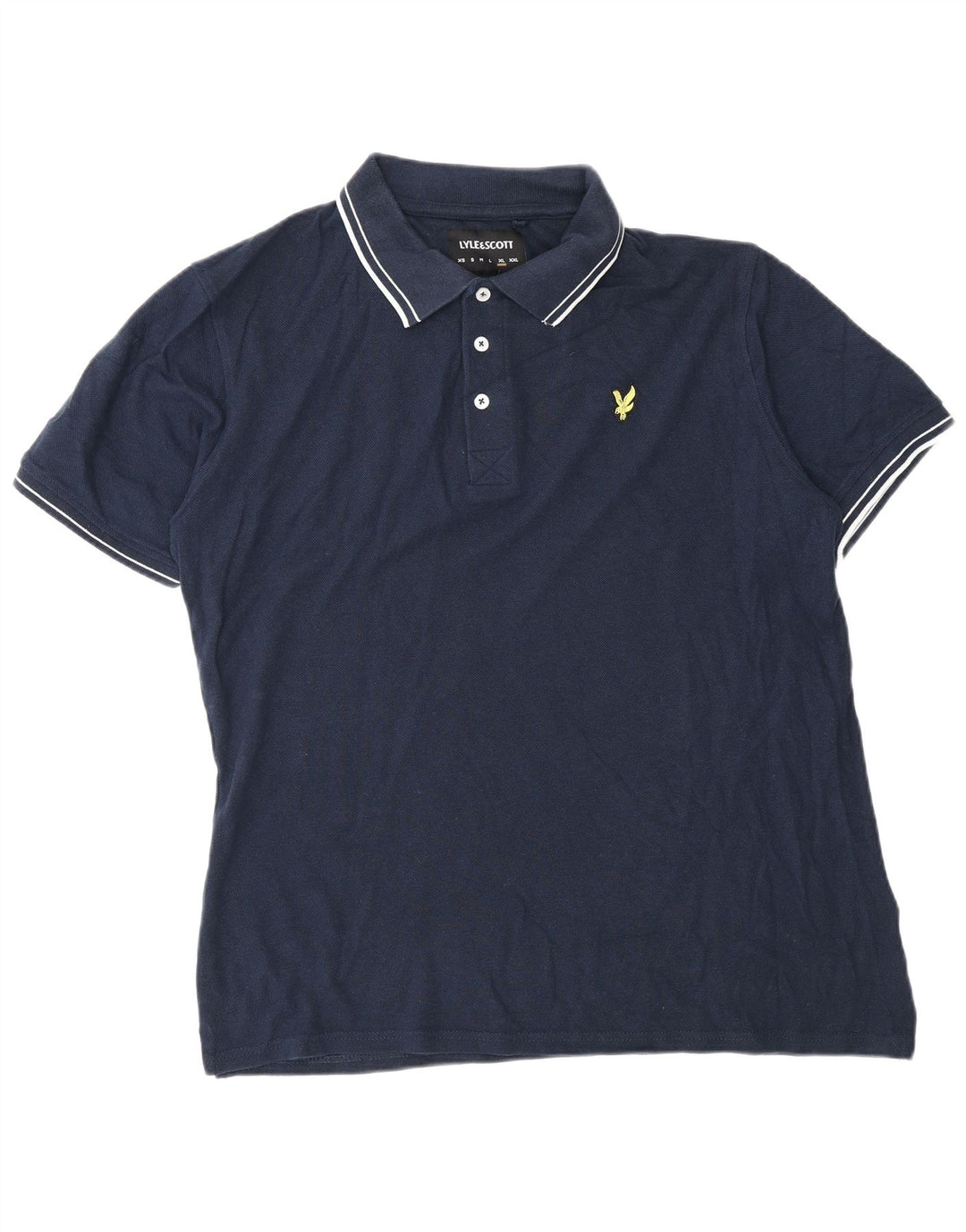 Camisa polo masculina Lyle & Scott XL azul marinho algodão