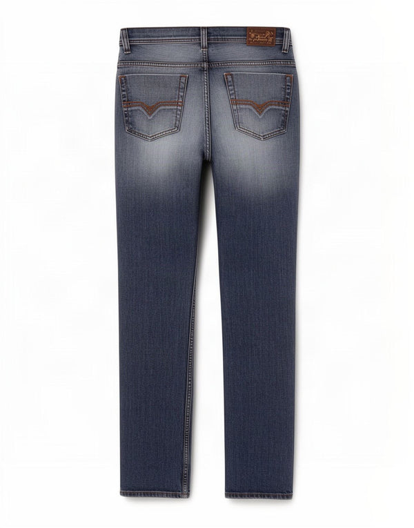 Diesel Masculino Safado Distressed Straight Jeans W30 L32 Azul Algodão