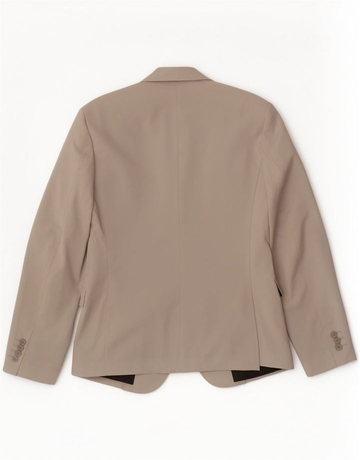 Jaqueta blazer masculina Zara com 2 botões EU 46 pequena cinza viscose clássica