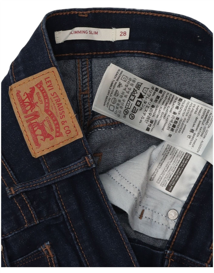 LEVI'S Jeans feminino slim slim W28 L30 algodão azul