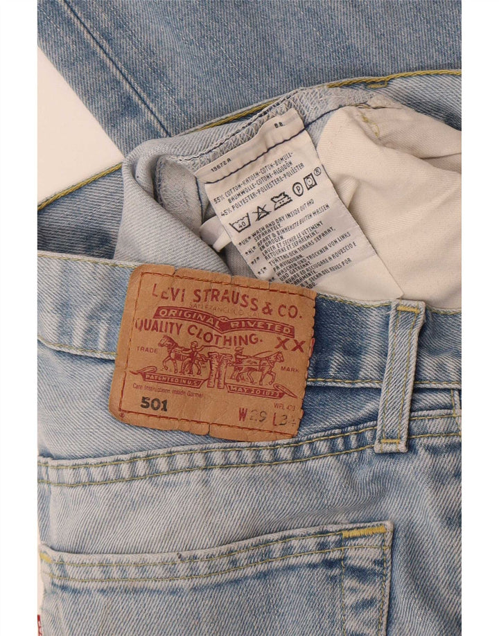 Calça jeans feminina Levi's 501 Straight W29 L31 azul algodão