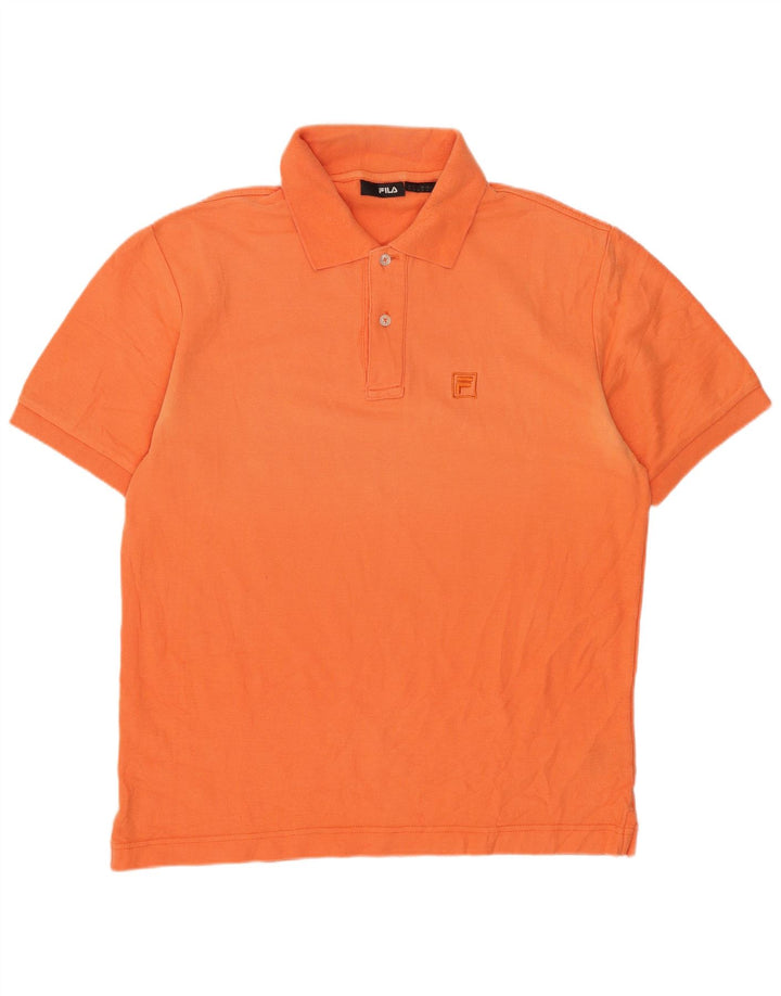 Camisa polo masculina Fila médio algodão laranja