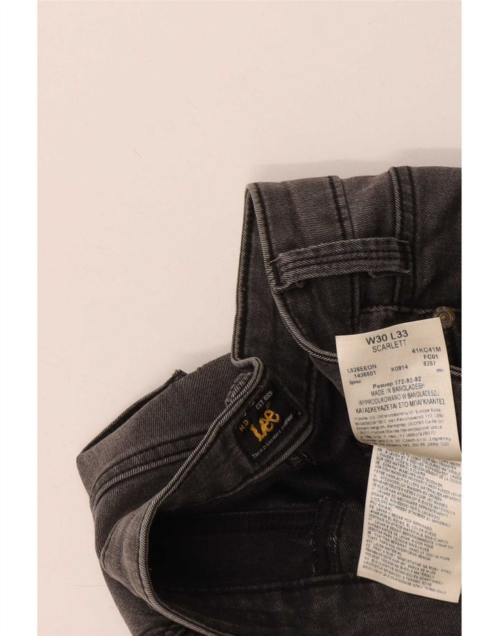 Calça jeans skinny feminina Lee W30 L33 algodão cinza