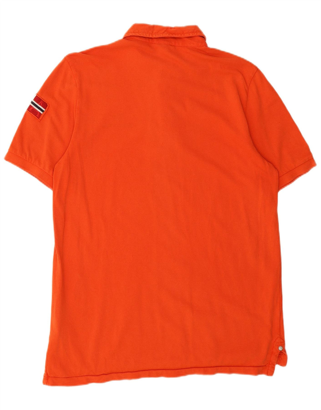 Camisa polo masculina NAPAPIJRI grande algodão laranja