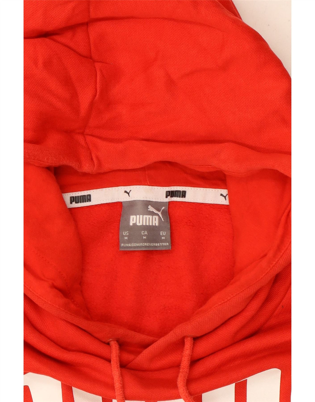 PUMA Mens Graphic Hoodie Jumper Médio Algodão Vermelho