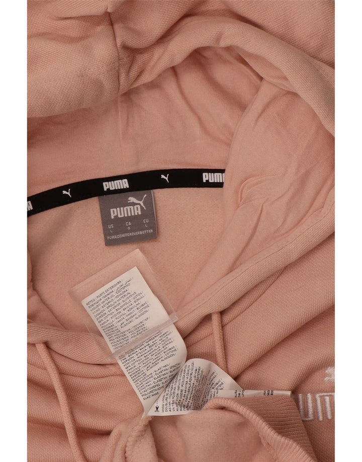 Jumper com capuz feminino PUMA UK 16 grande algodão rosa