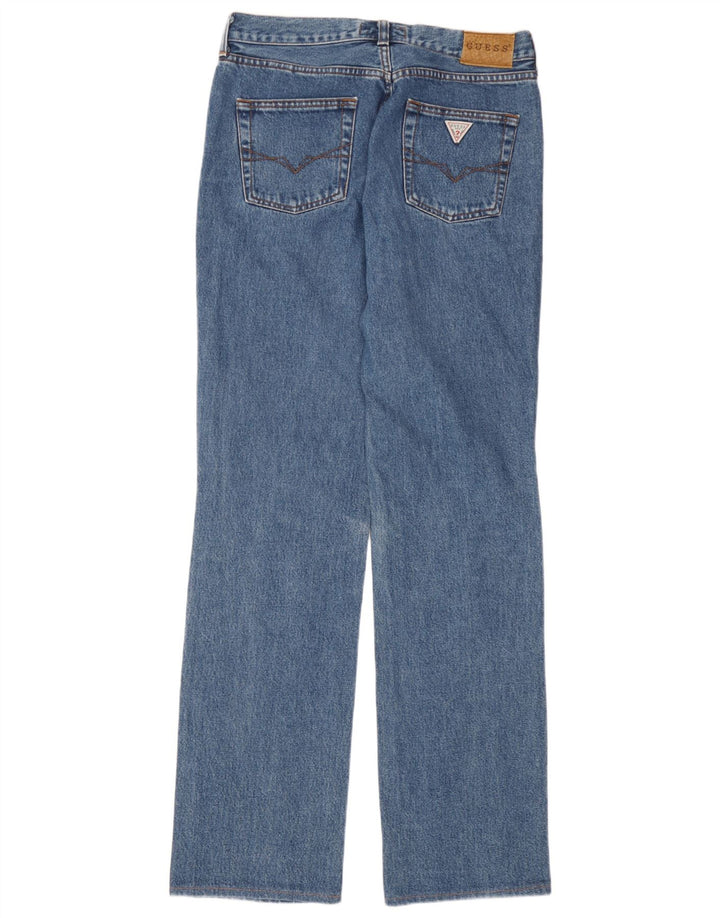 Guess Mens Straight Jeans W31 L31 Azul Algodão