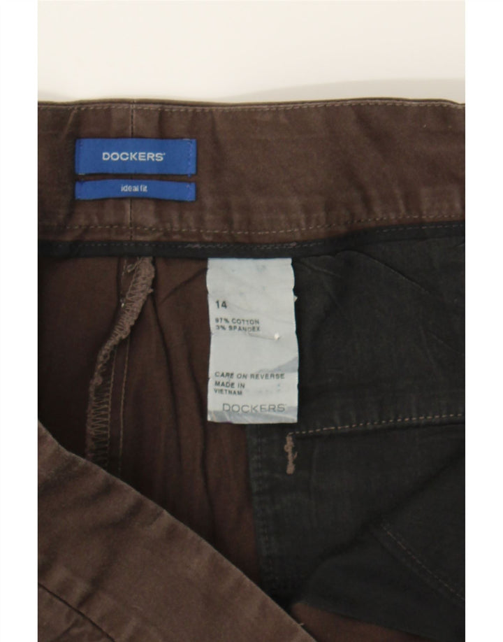 DOCKERS Womens Casual Shorts US 14 XL W36  Brown Cotton Vintage Dockers and Second-Hand Dockers from Messina Hembry 
