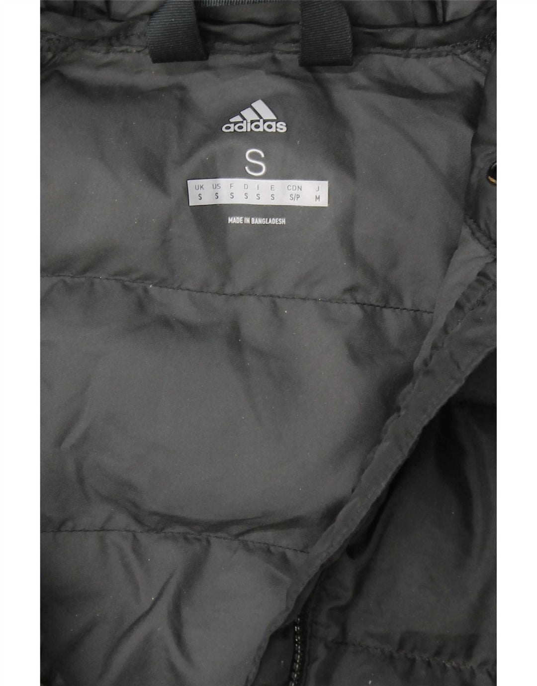 Adidas Mens Jaqueta Acolchoada Com Capuz UK 36 Pequeno Poliéster Preto