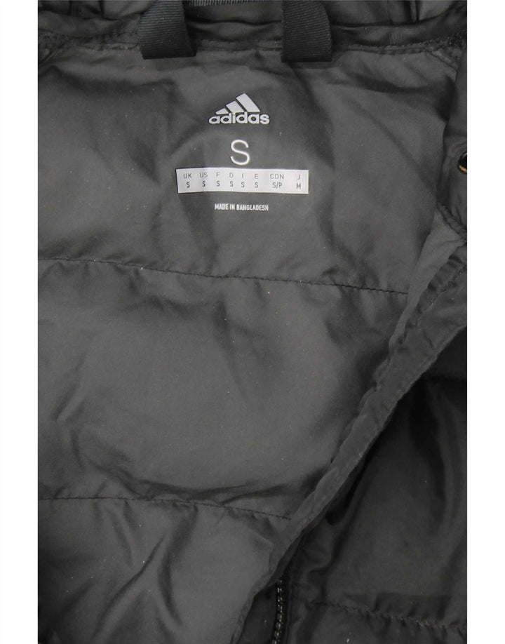 Adidas Mens Jaqueta Acolchoada Com Capuz UK 36 Pequeno Poliéster Preto
