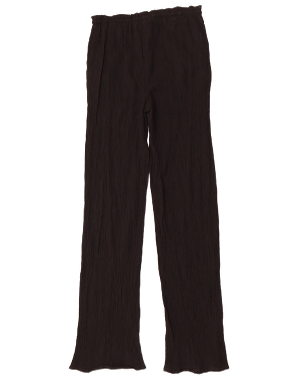 Zara Calça feminina casual bootcut XS W24 L32 preta viscose