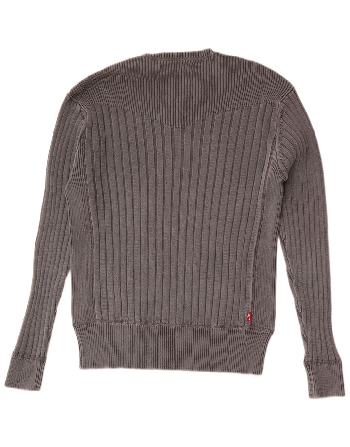 Suéter masculino Levi's com gola redonda, grande algodão cinza