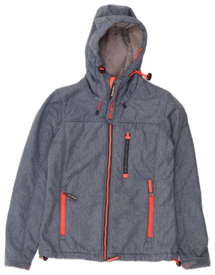 Jaqueta corta-vento feminina Superdry UK 14 azul médio