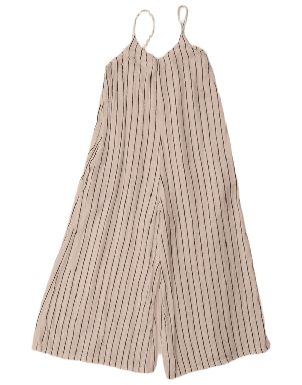 Macacão Marks & Spencer para meninas sem mangas 9-10 anos algodão listrado branco