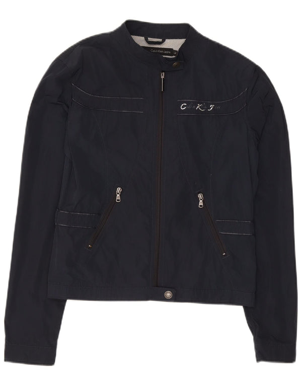 Jaqueta bomber feminina Calvin Klein Jeans UK 14 grande azul marinho