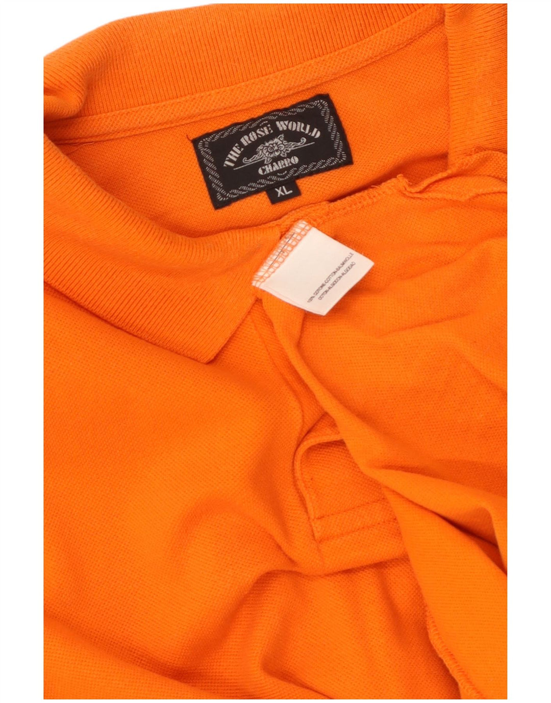 Camisa polo masculina Charro XL laranja algodão
