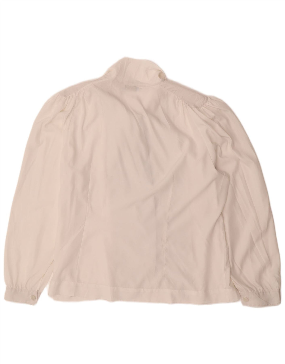 Blusa feminina vintage com gravata frontal IT 51 XL off white