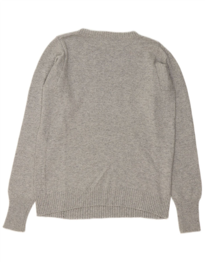 J. CREW Suéter masculino com gola redonda cinza médio Fair Isle