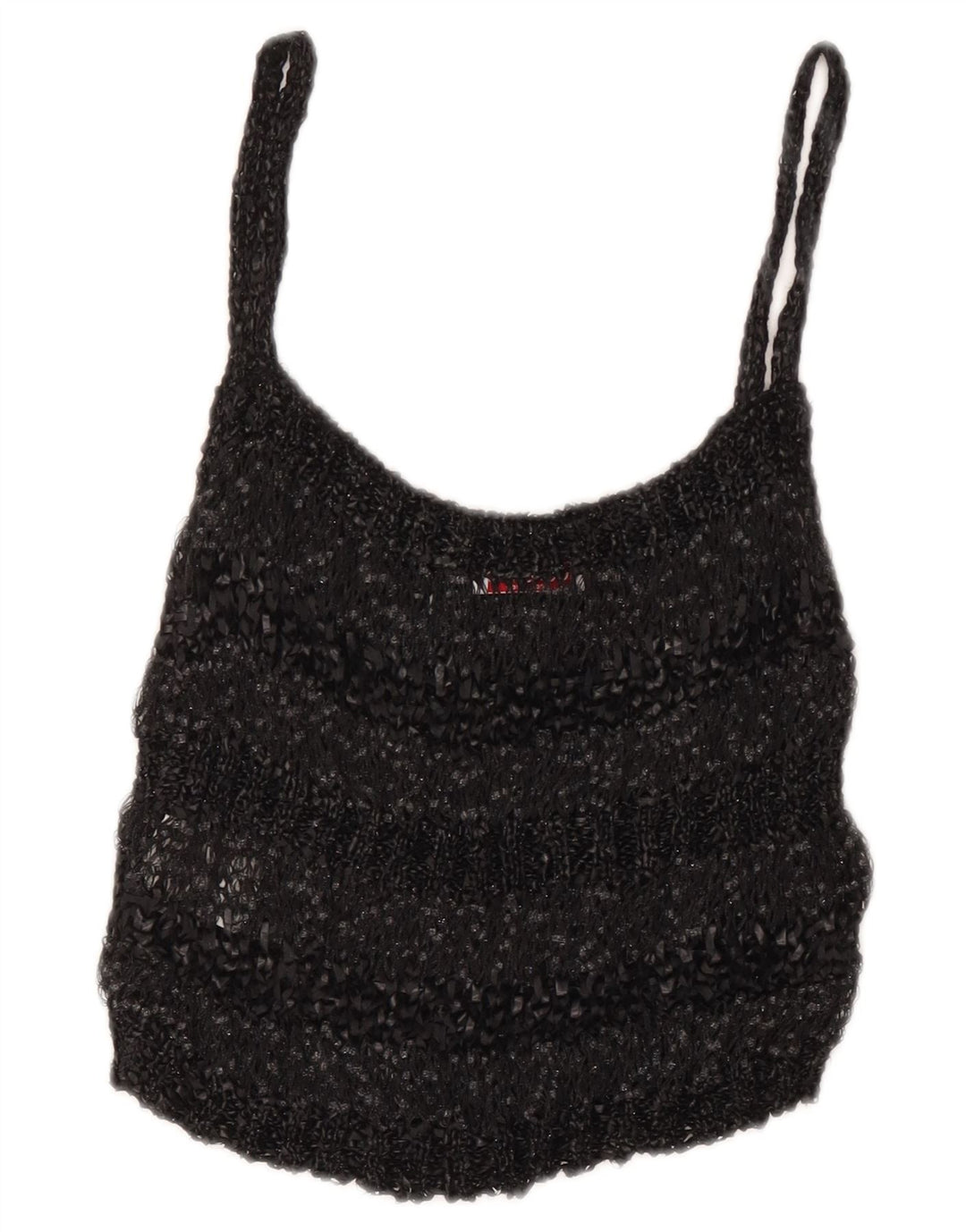 Codice Womens Crop See Through Cami Top UK 8 Small Grey Flecked Poliamida