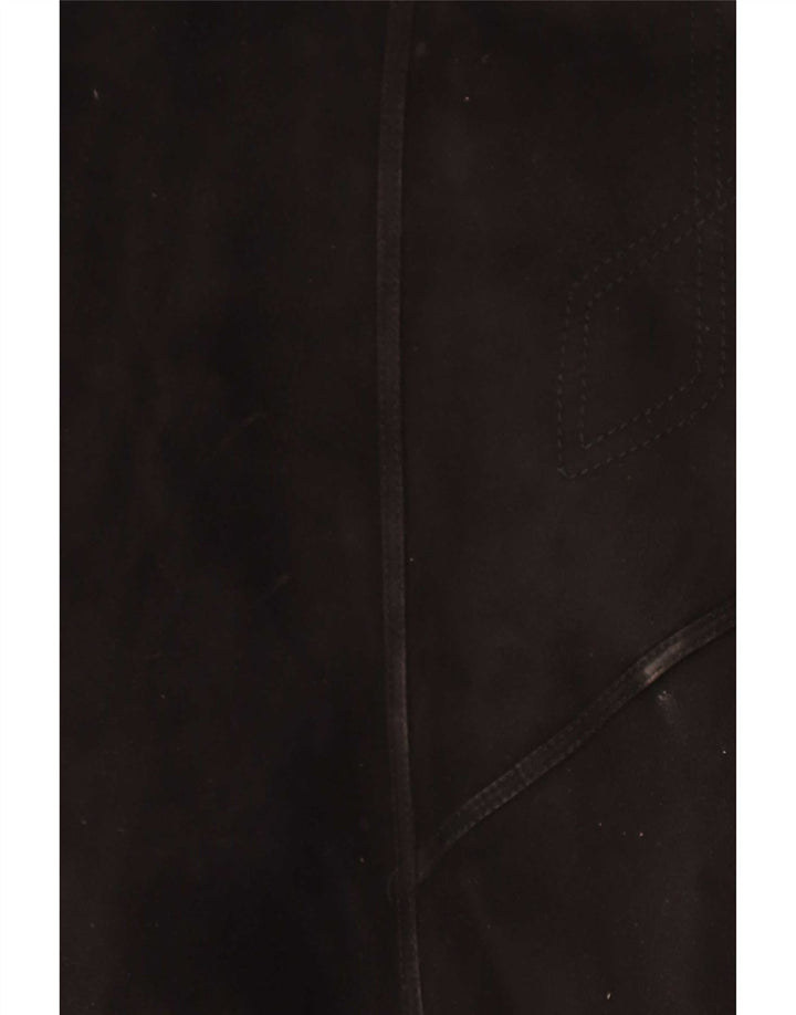 Casaco feminino Muflone Shearling IT 48 XL couro preto
