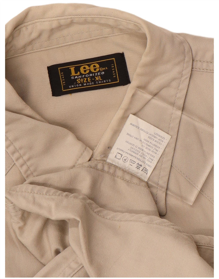 Camisa masculina Lee XL algodão bege