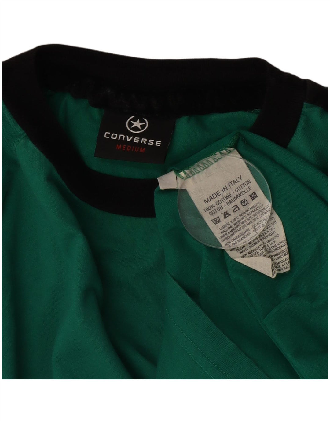 Converse masculino top manga longa médio verde colorblock algodão