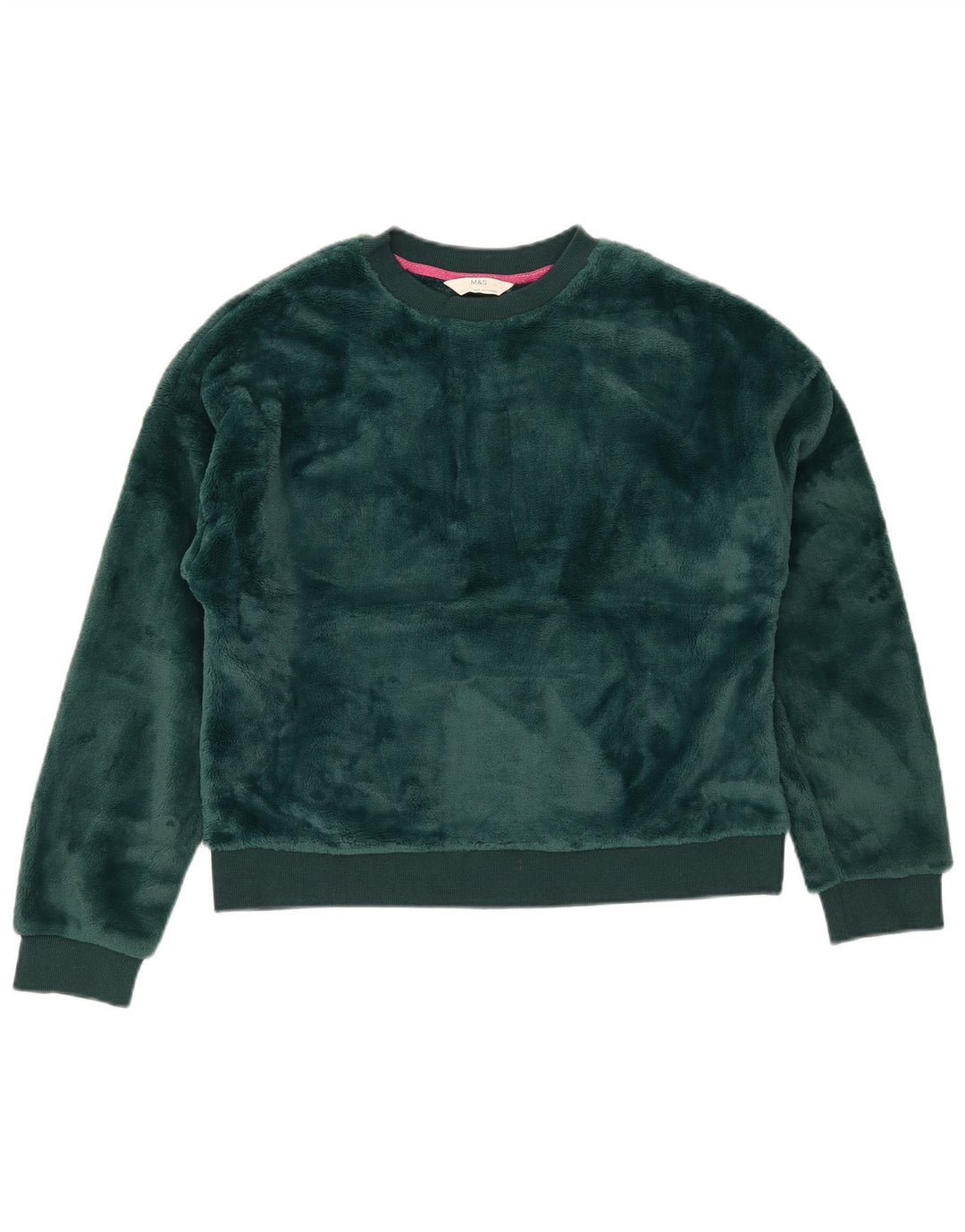Suéter feminino Marks & Spencer oversized cropped Reino Unido 10 pequeno verde