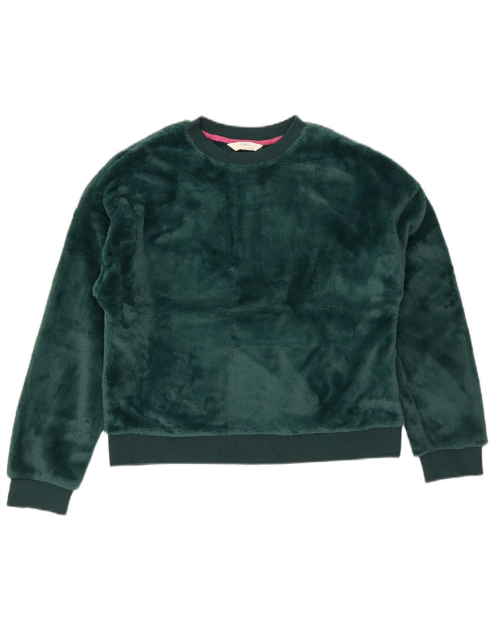 Suéter feminino Marks & Spencer oversized cropped Reino Unido 10 pequeno verde
