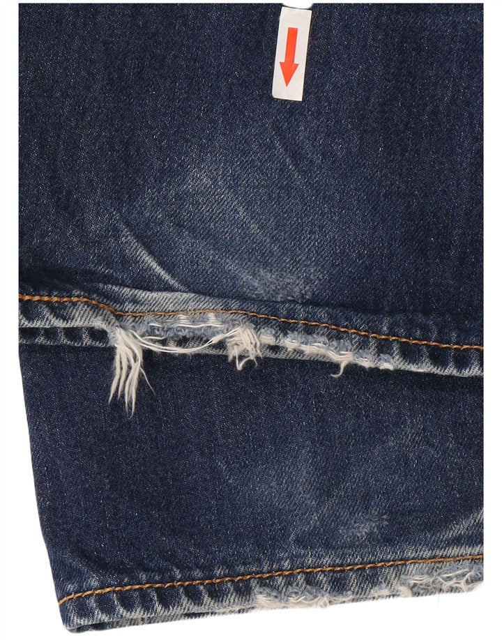 Levi's Masculino 501 Straight Jeans W38 L30 Azul Marinho Algodão