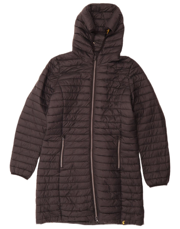 Joules Casaco masculino acolchoado com capuz UK 12 médio preto poliamida