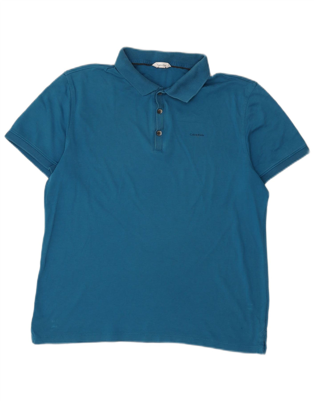 Camisa polo masculina CALVIN KLEIN azul médio