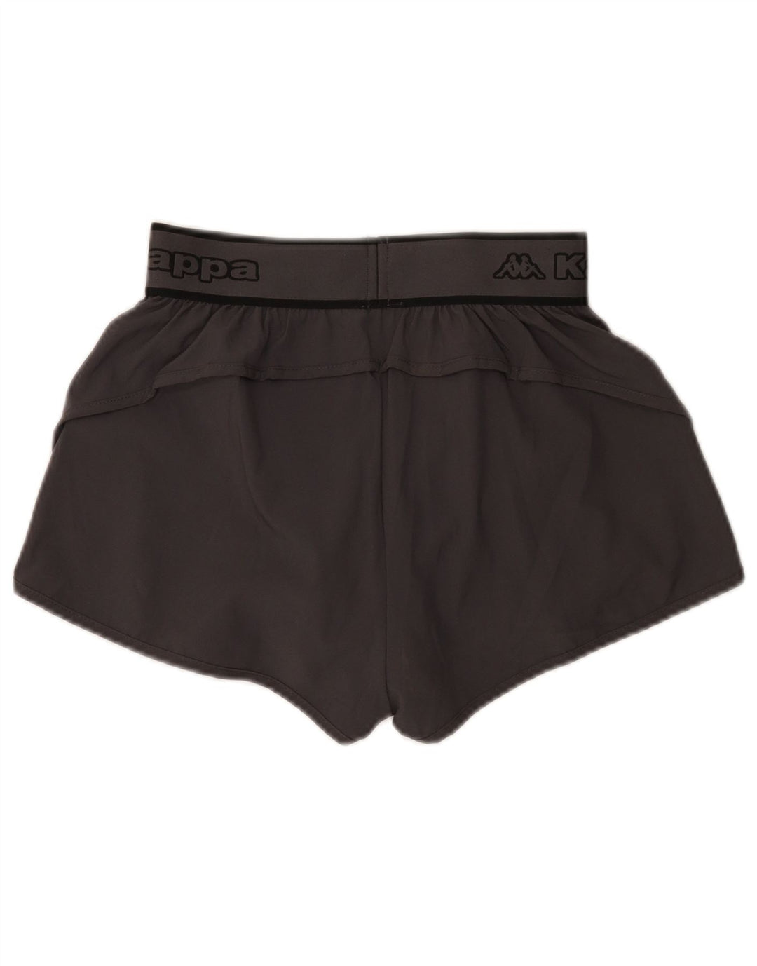 Shorts esportivos gráficos femininos Kappa UK 6 XS cinza poliéster