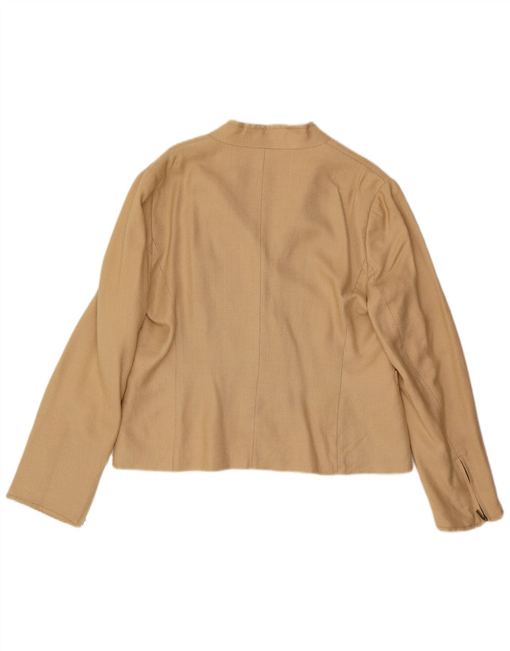 Jaqueta blazer feminina ZARA EU 44 XL bege rayon