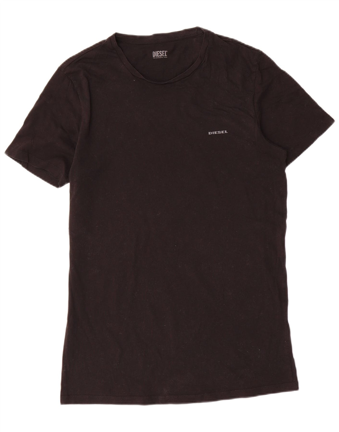 Camiseta masculina Diesel Top grande de algodão preto