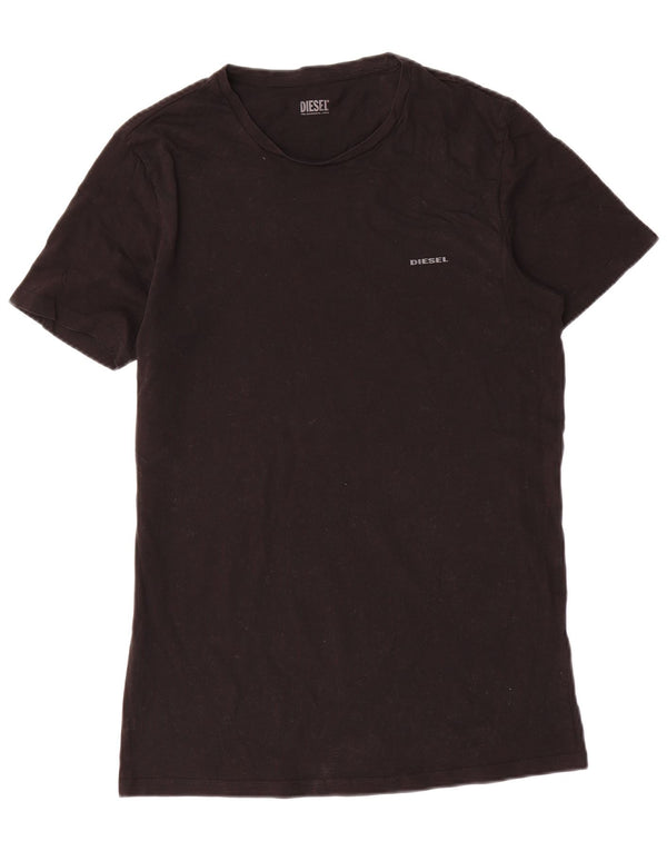 Camiseta masculina Diesel Top grande de algodão preto
