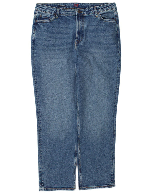 Crew Clothing Womens Straight Jeans UK 12 Médio W34 L28 Azul Algodão