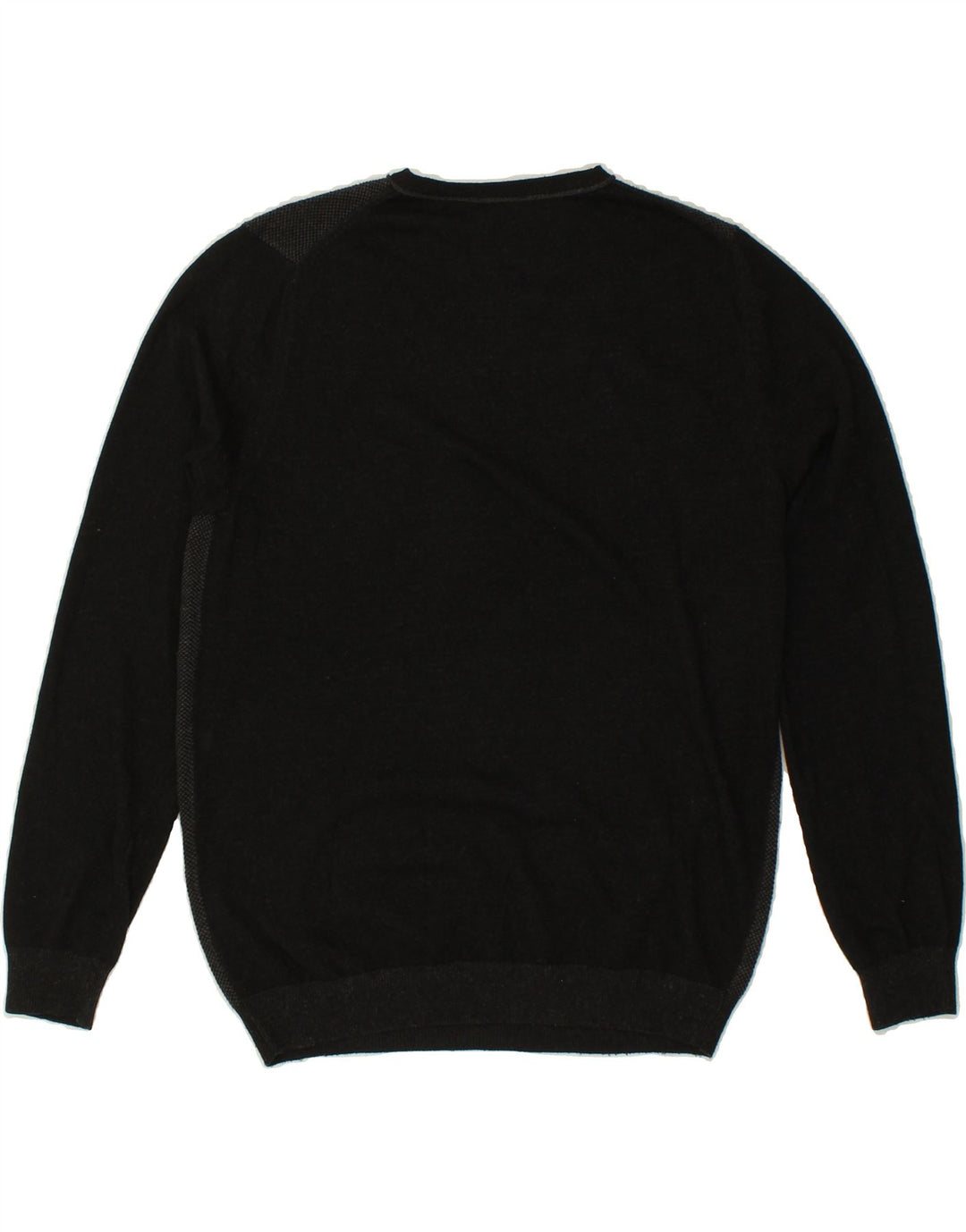 GAUDI Mens V-Neck Jumper Sweater XL Black Colourblock Cotton Vintage Gaudi and Second-Hand Gaudi from Messina Hembry 