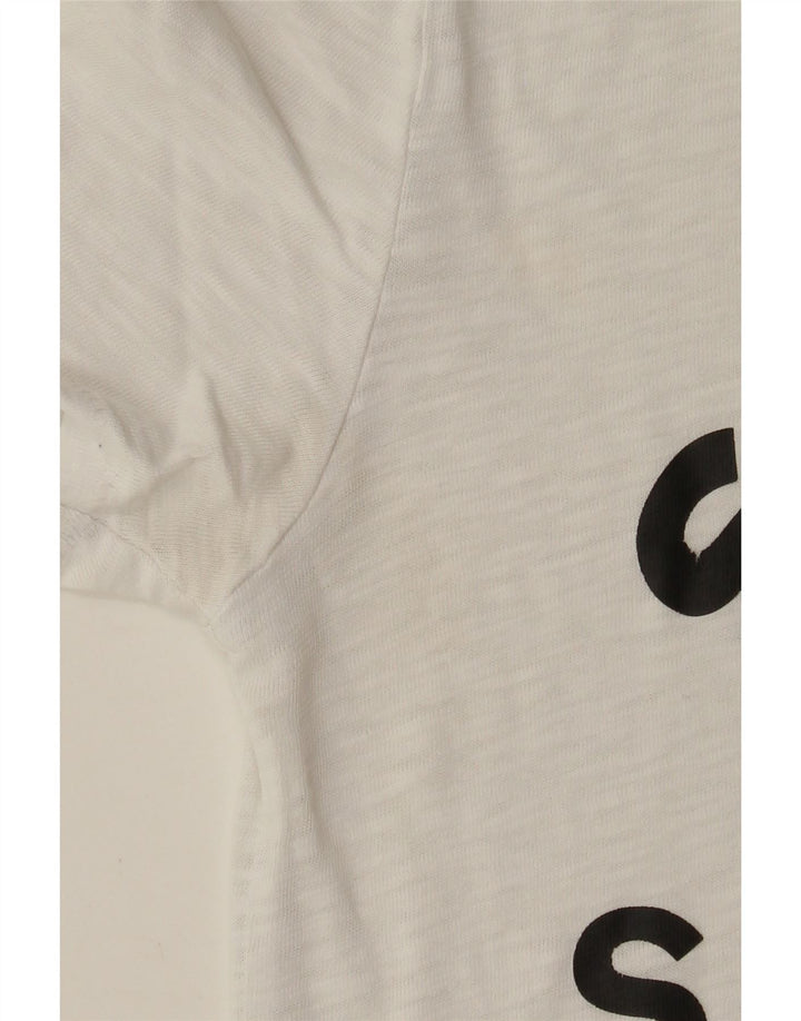 Camiseta masculina gráfica SUPERDRY Top médio algodão branco